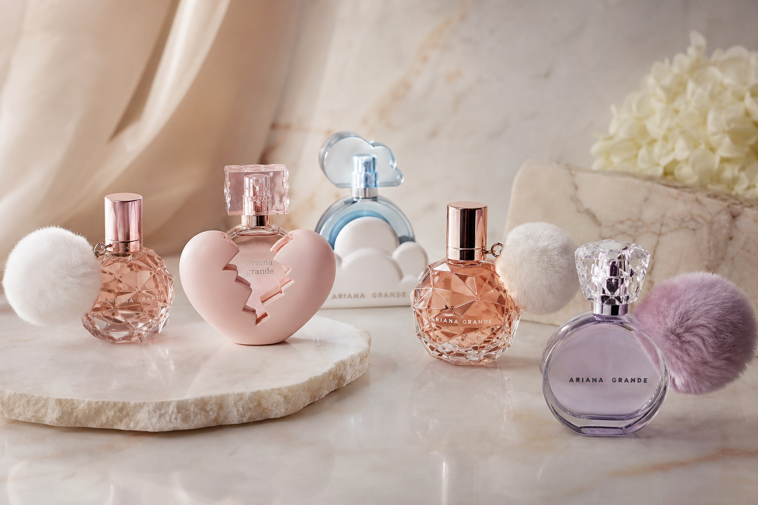 Editorial hero image for an article about Best Ariana Grande Perfume: 2026 Buyer's Guide.