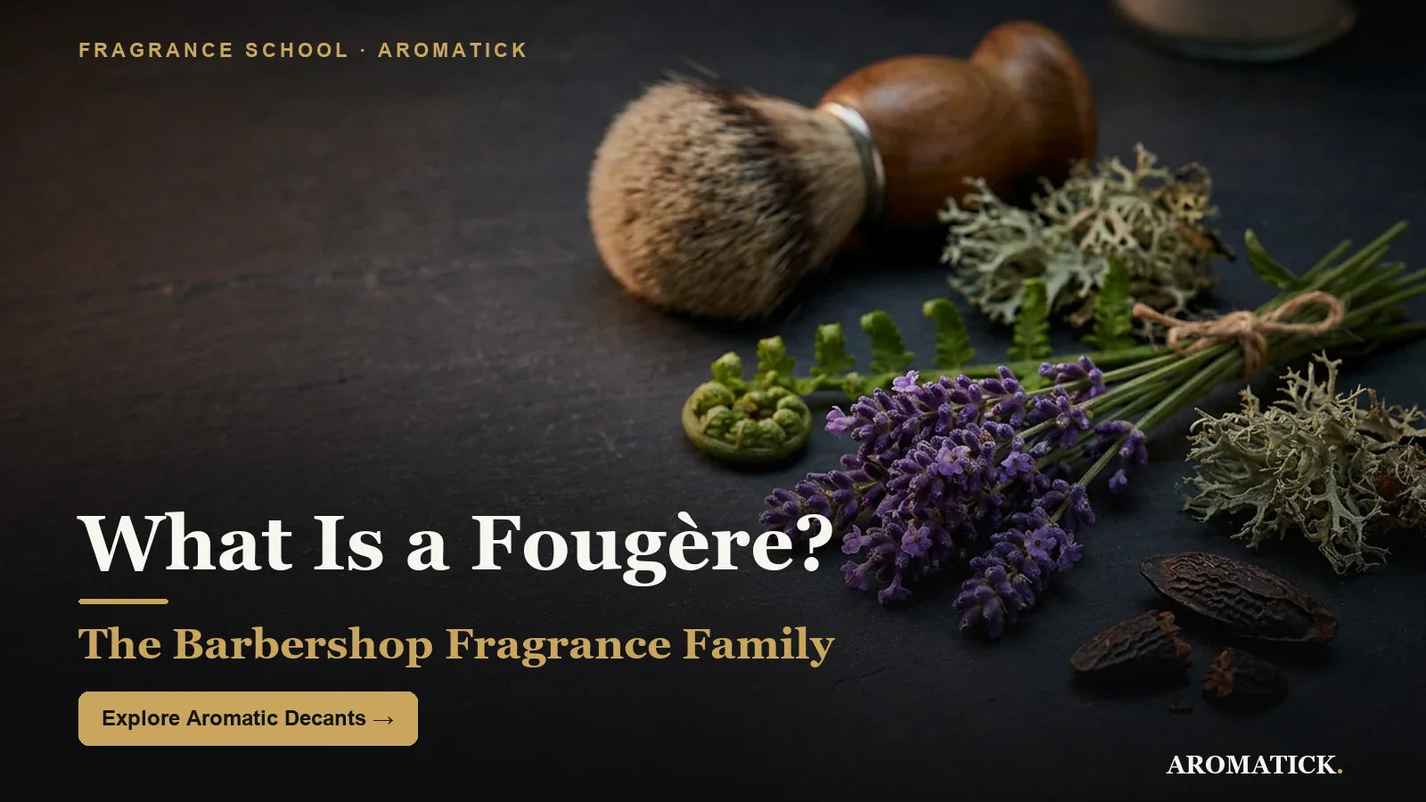 Fougere family — lavender, oakmoss and tonka barbershop accord, Aromatick guide