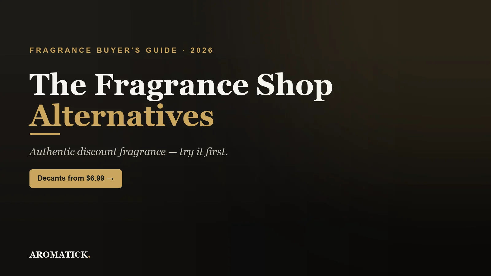 The Fragrance Shop alternatives 2026 — Aromatick authentic discount fragrance