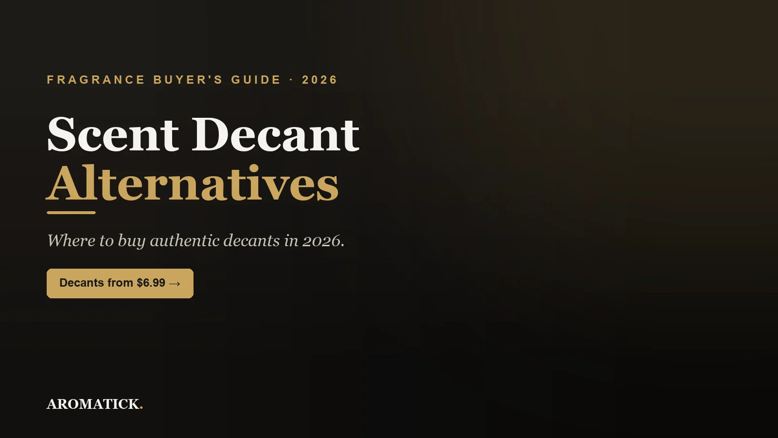 Scent Decant alternatives 2026 — Aromatick authentic fragrance decants