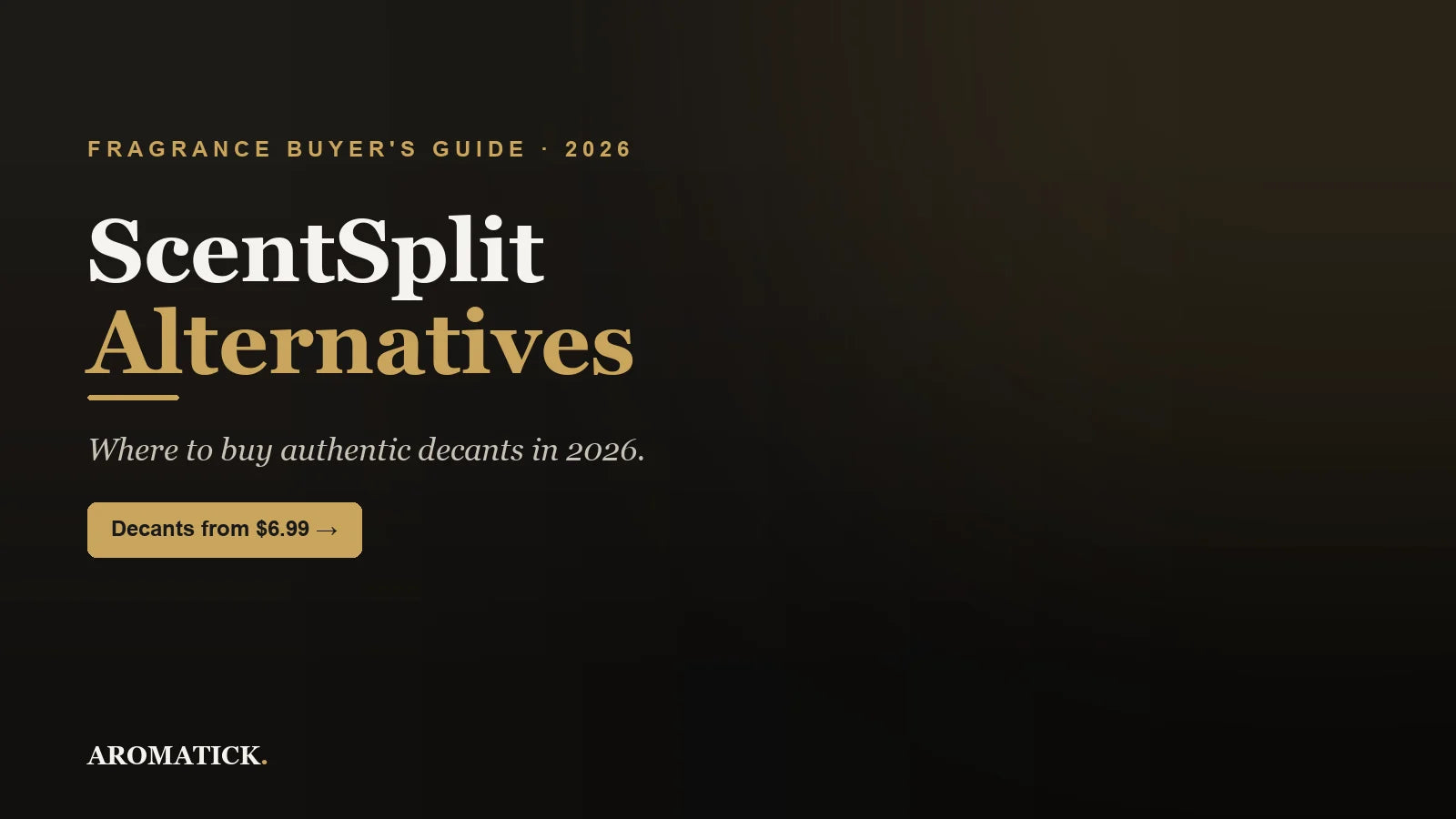 ScentSplit alternatives 2026 — Aromatick authentic fragrance decants from $6.99