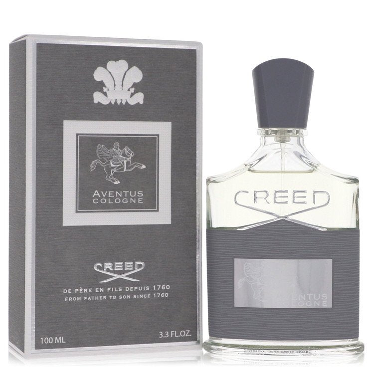 Creed Aventus Cologne bottle and packaging on a white background