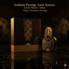 Arabiyat Prestige Aariz Intense perfume bottle and packaging on a dark background
