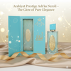 Arabiyat Prestige Ashçña Neroli perfume bottle and packaging on a soft background