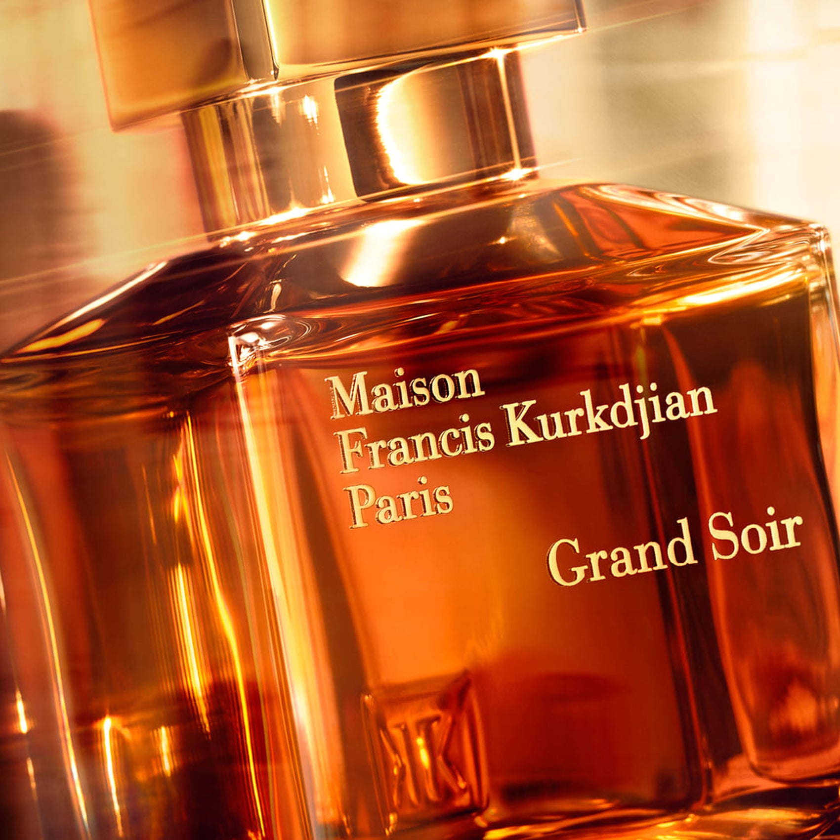 Grand Soir by Maison Francis Kurkdjian Eau de Parfum 70ml luxury amber vanilla fragrance bottle front view