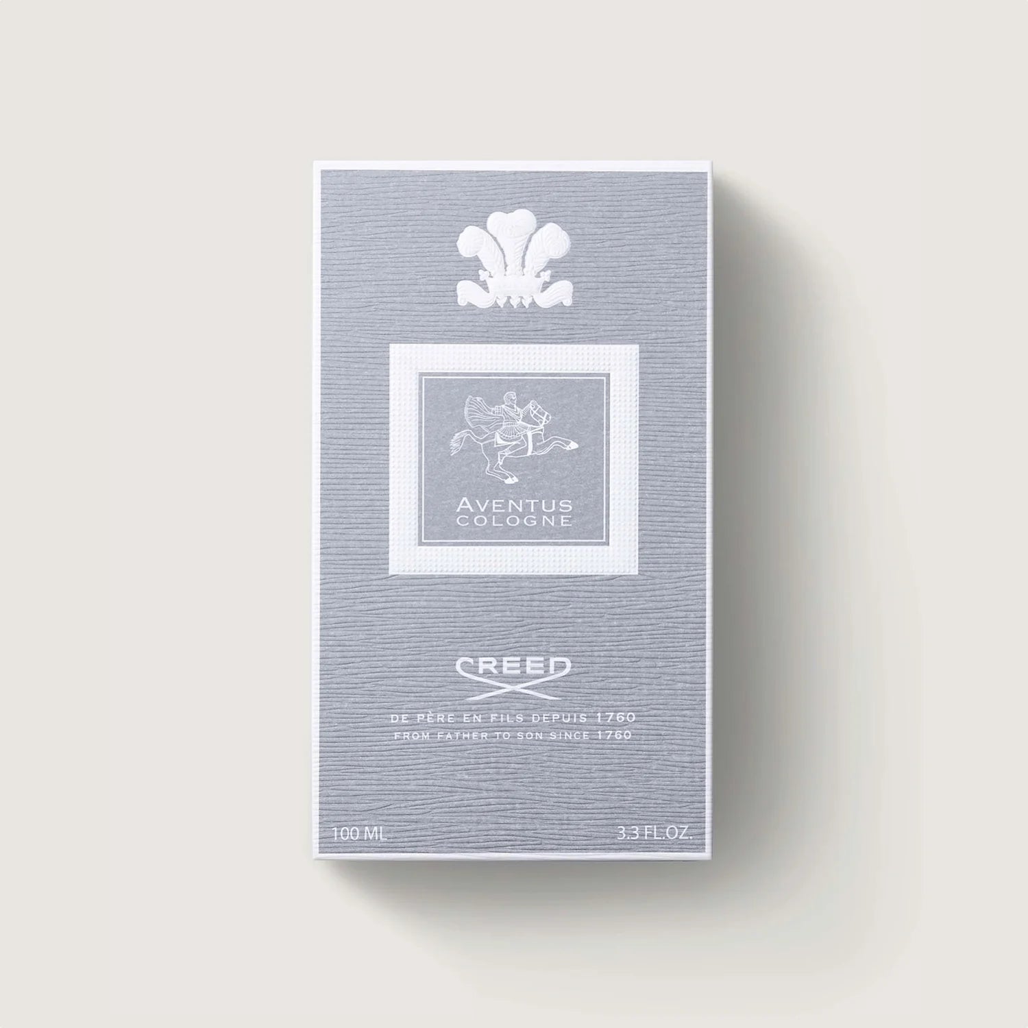 Creed Aventus Cologne packaging on a light gray background
