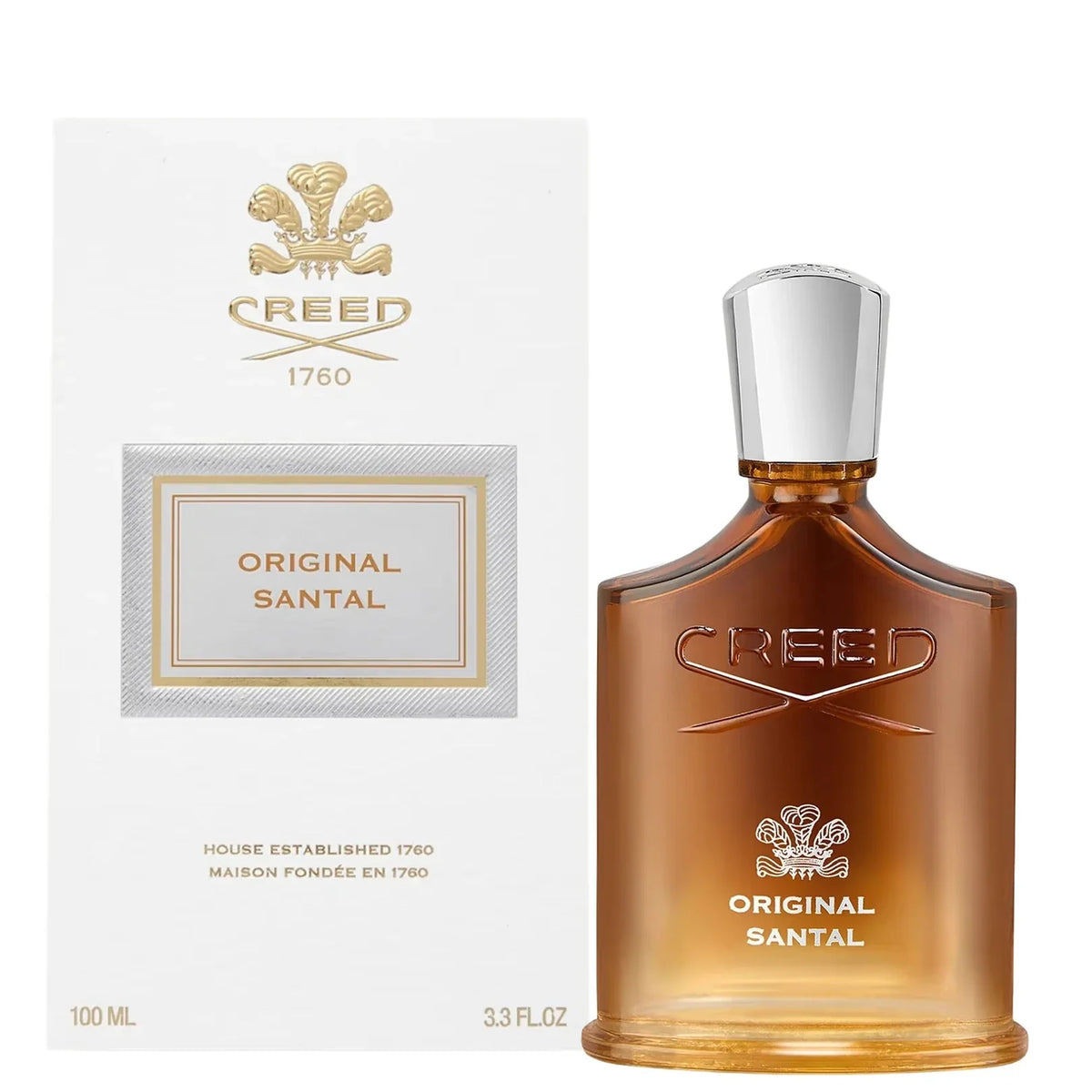 Creed Original Santal Eau de Parfum 3.3 oz bottle with original white Creed retail box