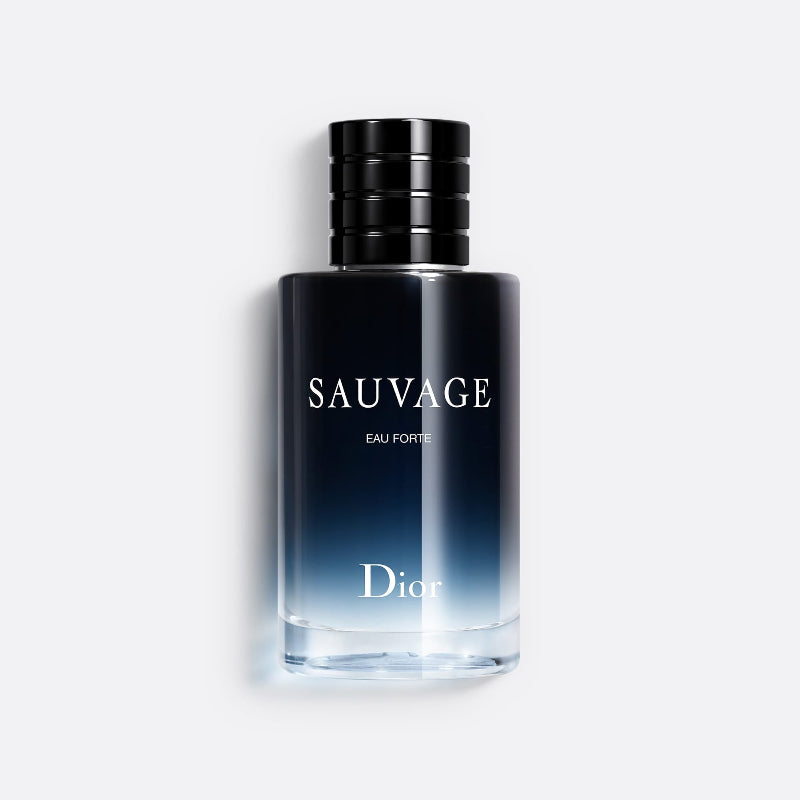 Dior Sauvage perfume bottle on a white background