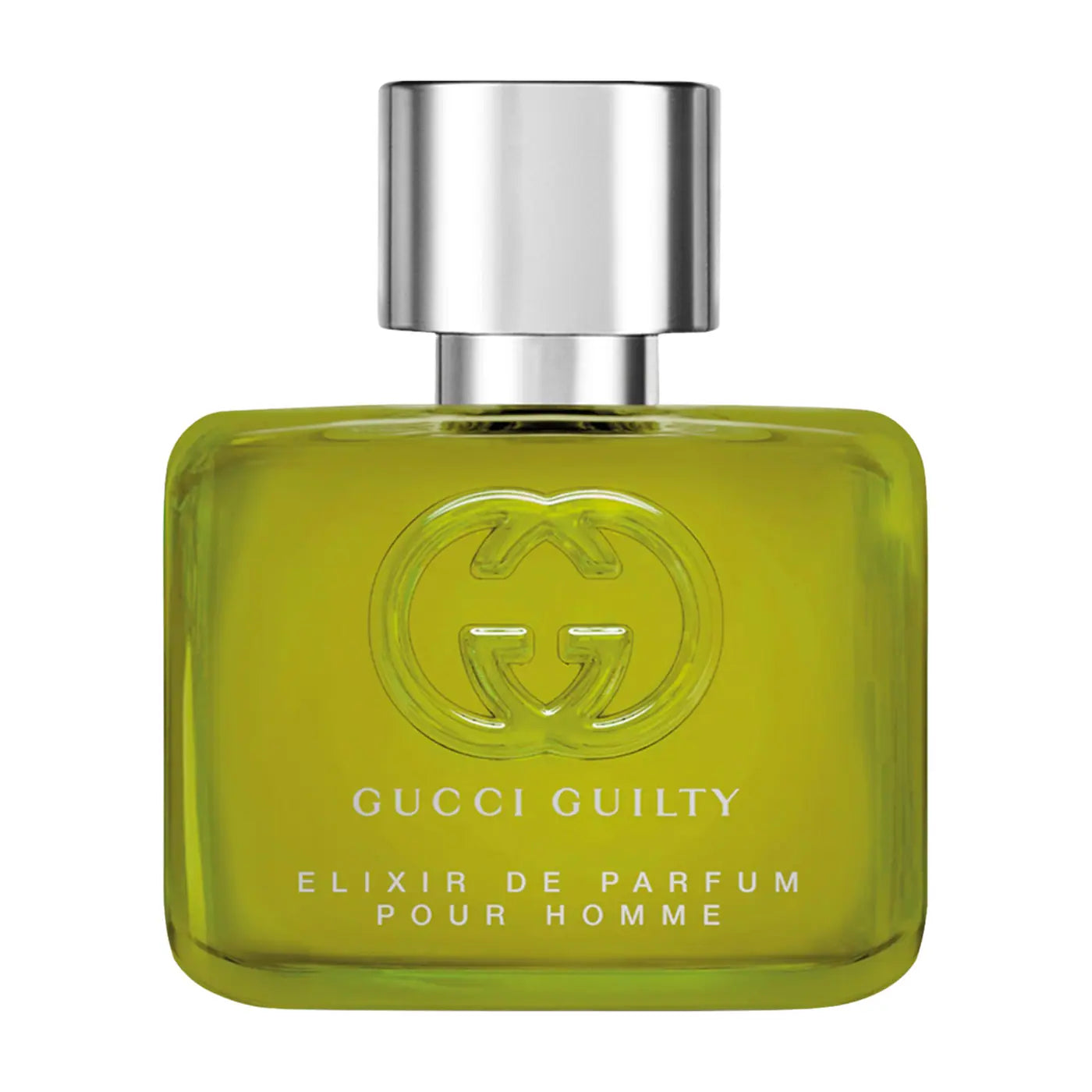 Gucci Guilty Elixir de Parfum pour Homme bottle on a white background