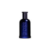 Blue BOSS bottle on a white background