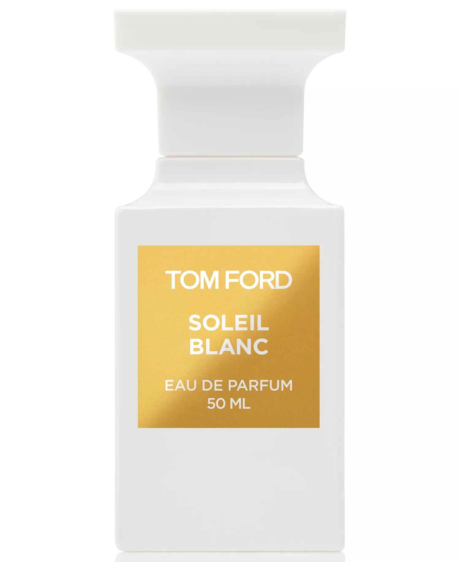Tom Ford Soleil Blanc perfume bottle on a white background