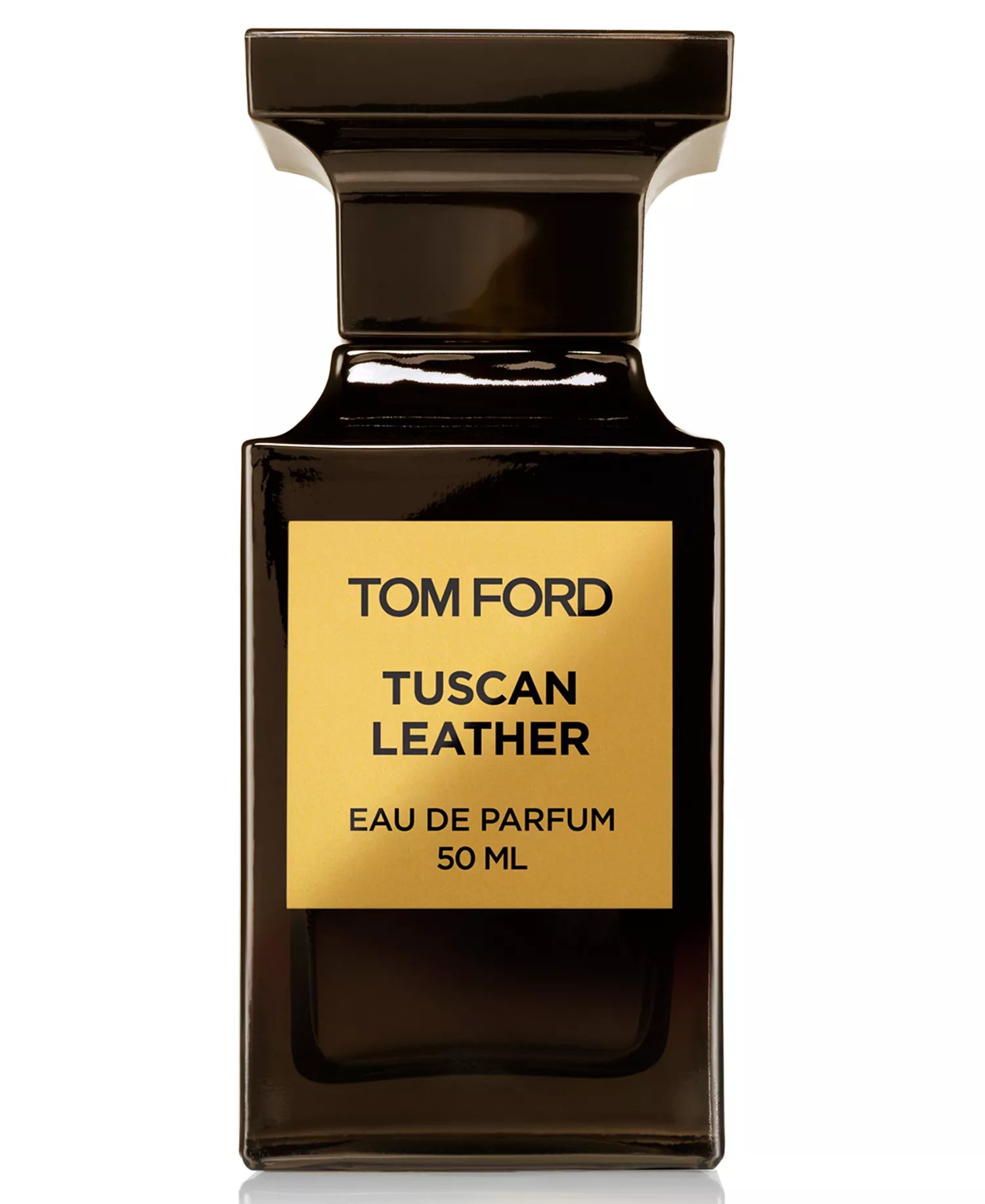Tom Ford Tuscan Leather eau de parfum bottle on a white background