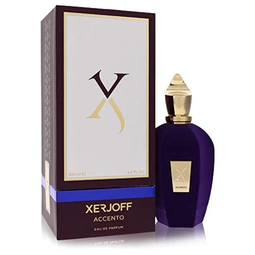 Xerjoff Accento perfume bottle and packaging on a white background
