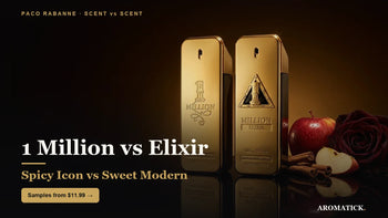 Paco Rabanne 1 Million vs 1 Million Elixir decants compared at Aromatick