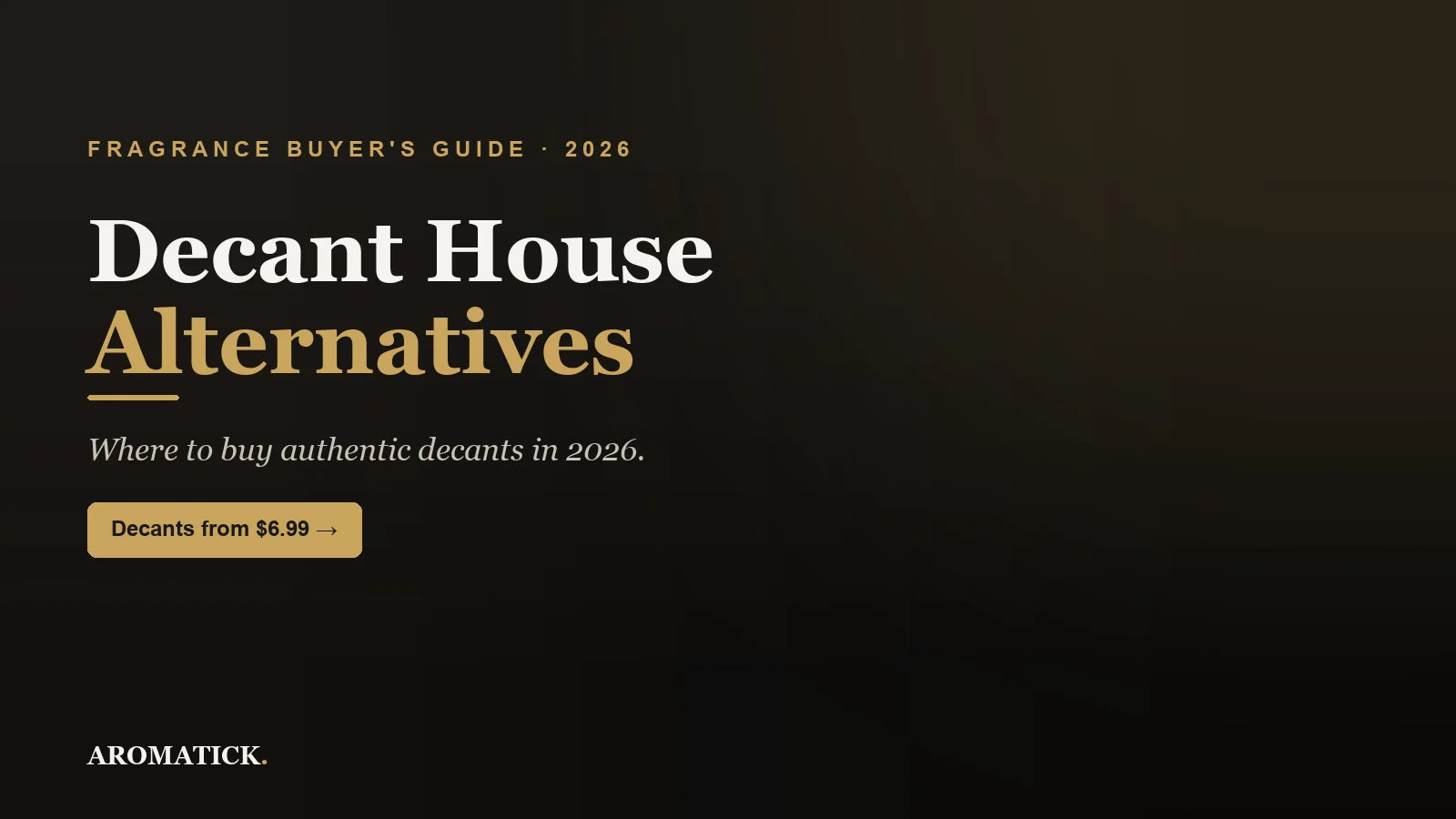 Decant House alternatives 2026 — Aromatick authentic fragrance decants