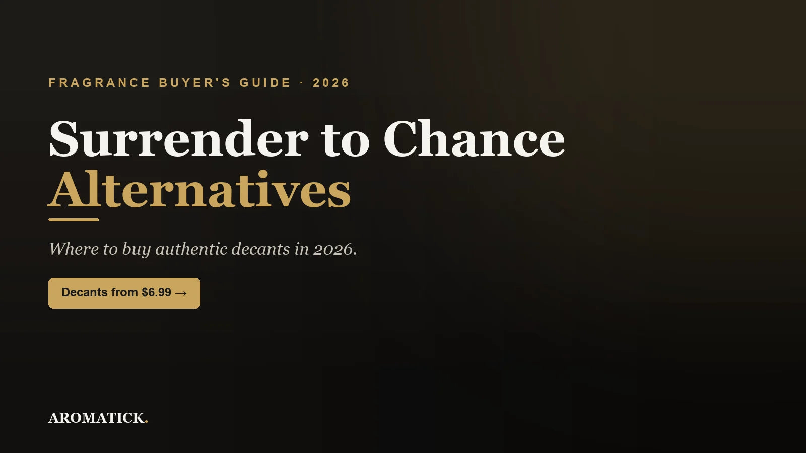 Surrender to Chance alternatives 2026 — Aromatick authentic fragrance decants