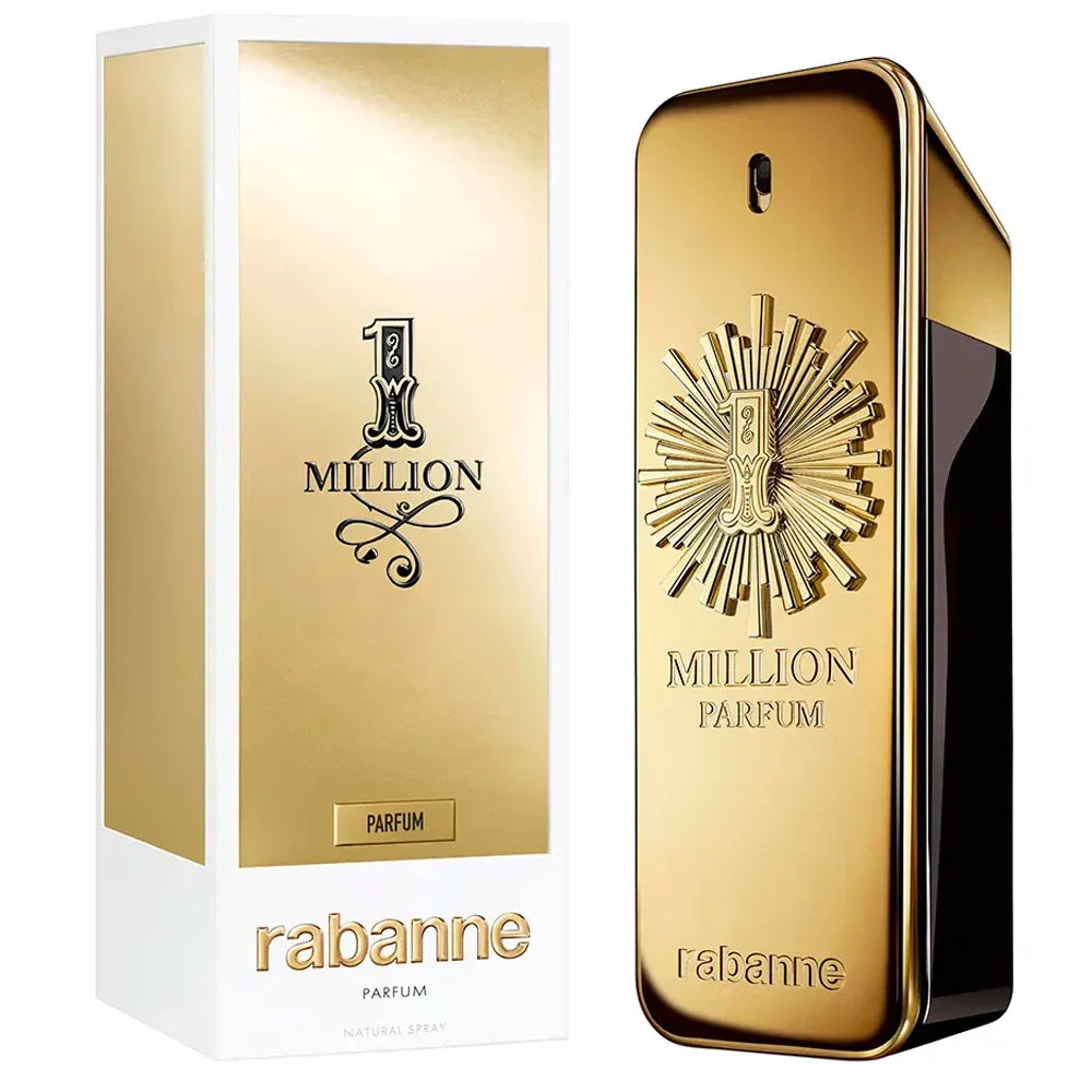 Rabanne 1 Million perfume bottle and packaging on a white background