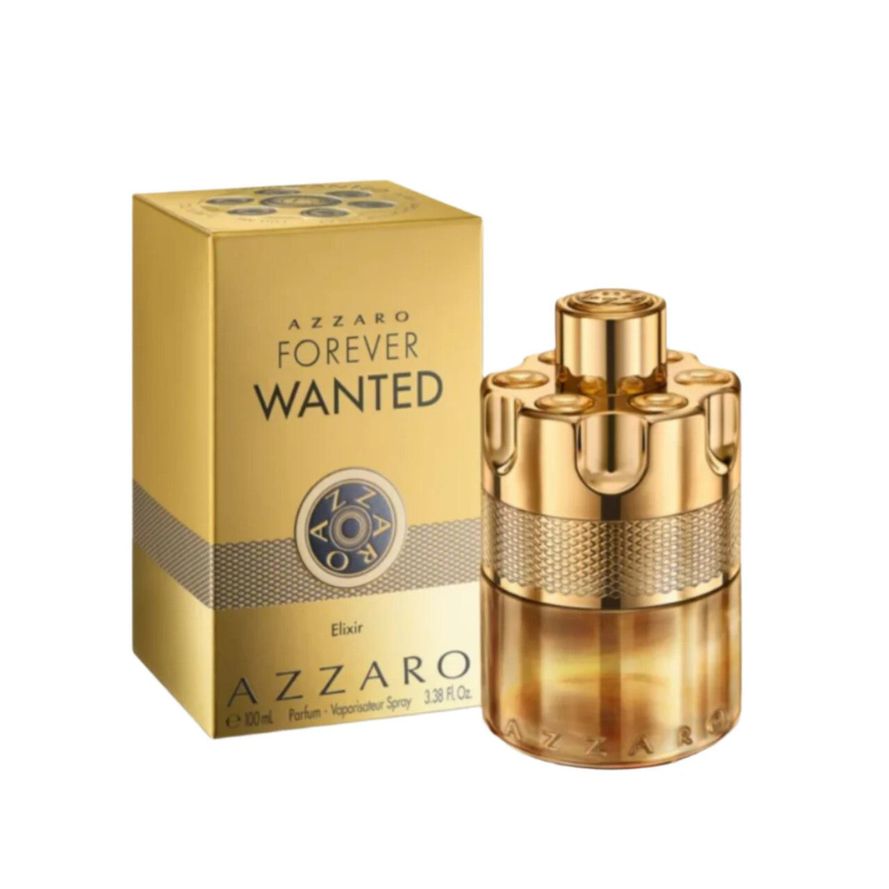 Azzaro Forever Wanted perfume bottle and packaging on a white background