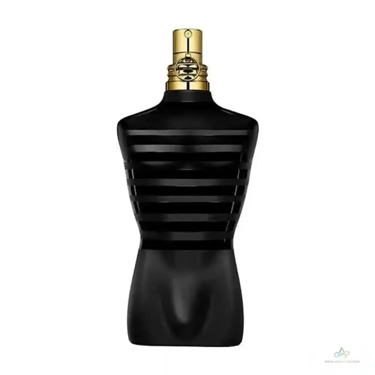 Le Male Le Parfum - Aromatick men's cologne in a black torso-shaped bottle with gold spray top, ideal for designer fragrance lovers.