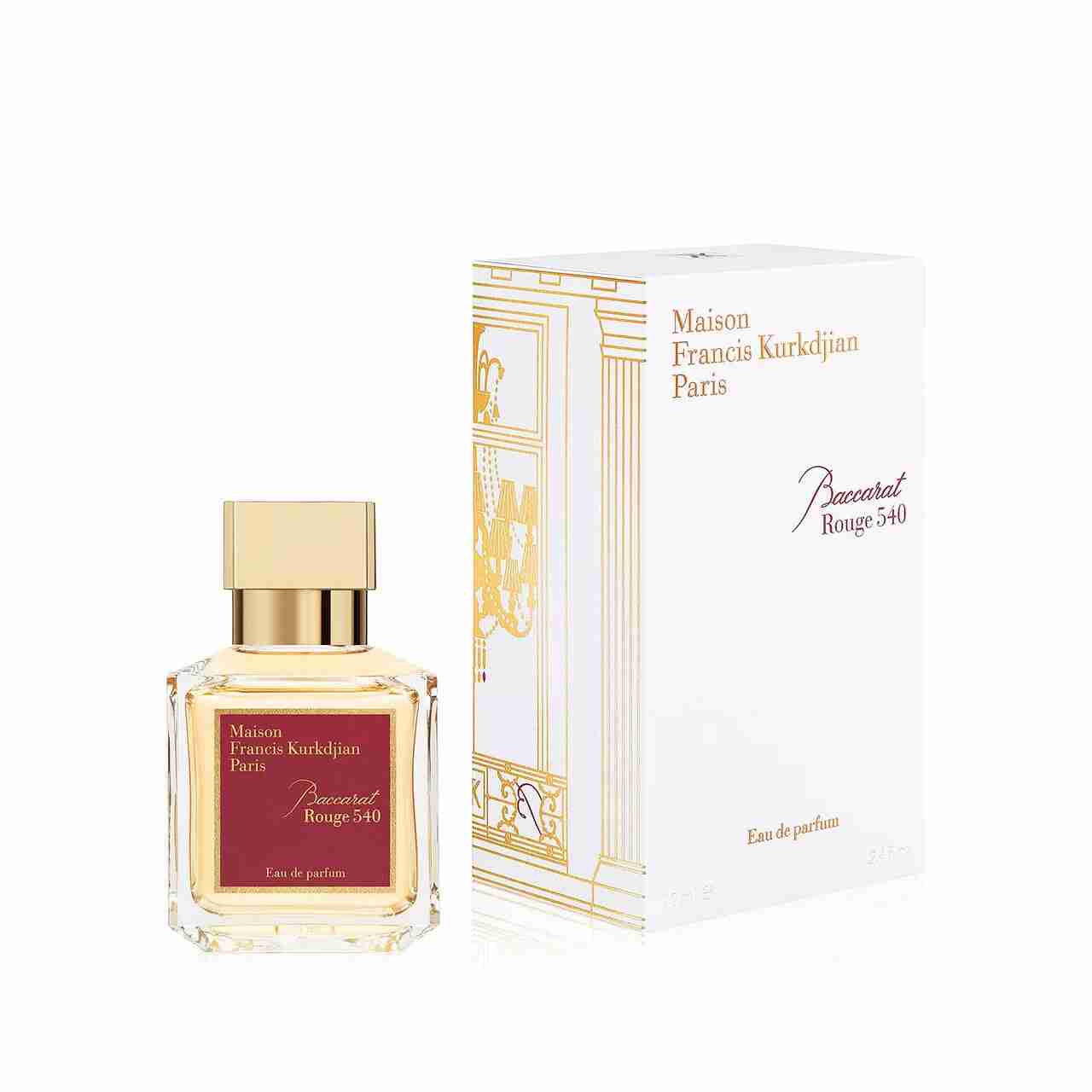 Maison Francis Kurkdjian perfume bottle and packaging on a white background
