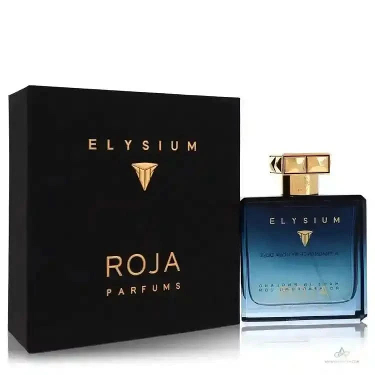 Roja Elysium Extrait for Men by Roja Parfums with luxury black and gold packaging, featured in Aromatick's perfume collection.