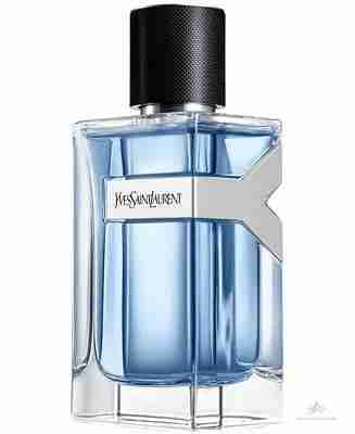 Yves Saint Laurent perfume bottle on a white background