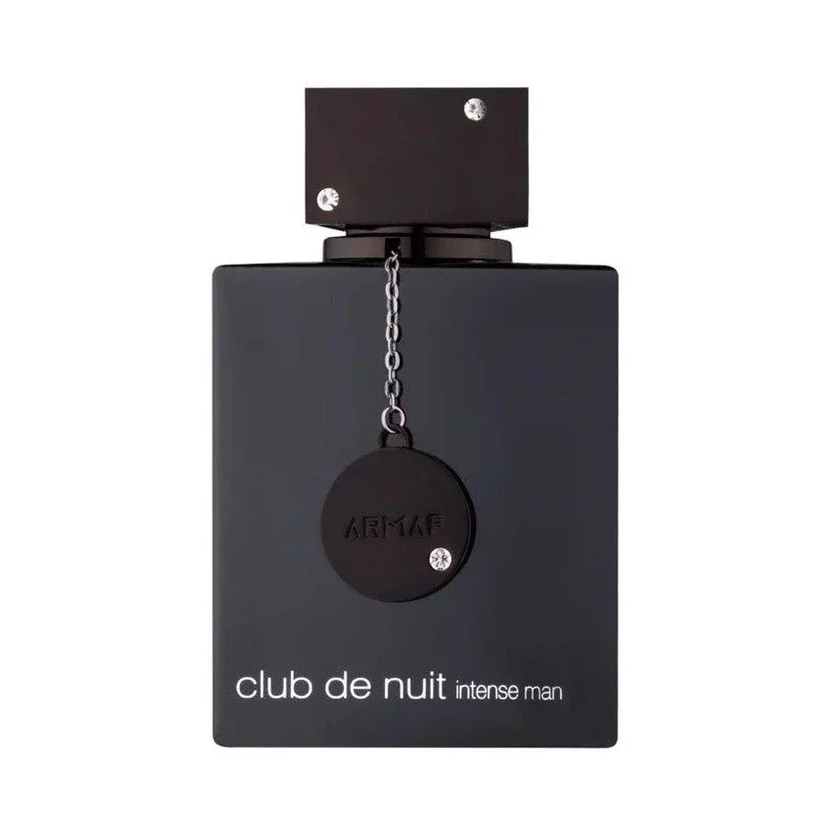 Armaf Club de Nuit Intense Man EDT black bottle with silver chain detail