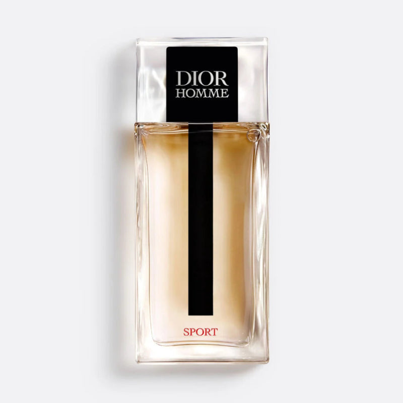 Dior Homme Sport perfume bottle on a white background