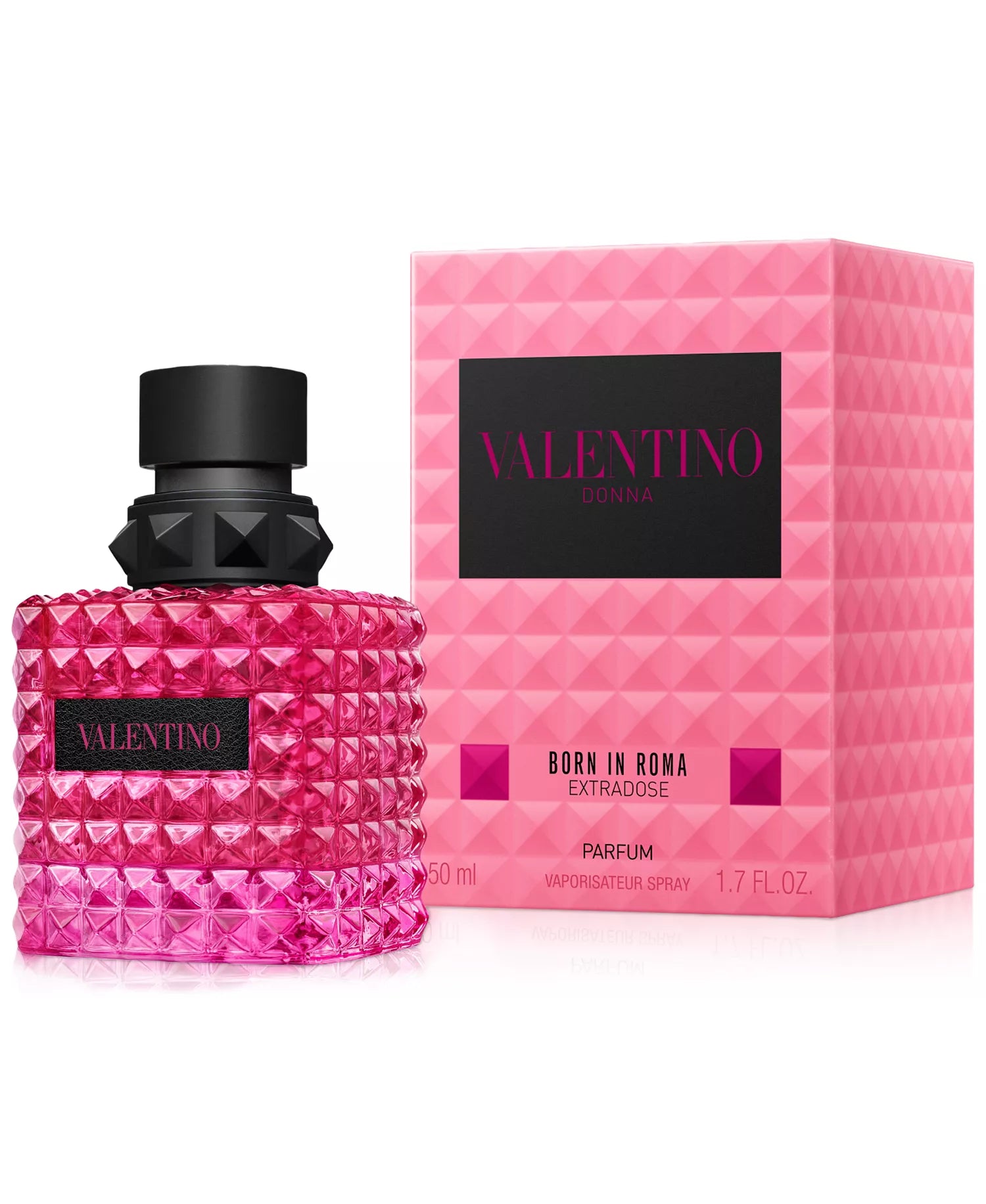 Valentino perfume bottle and packaging on a white background