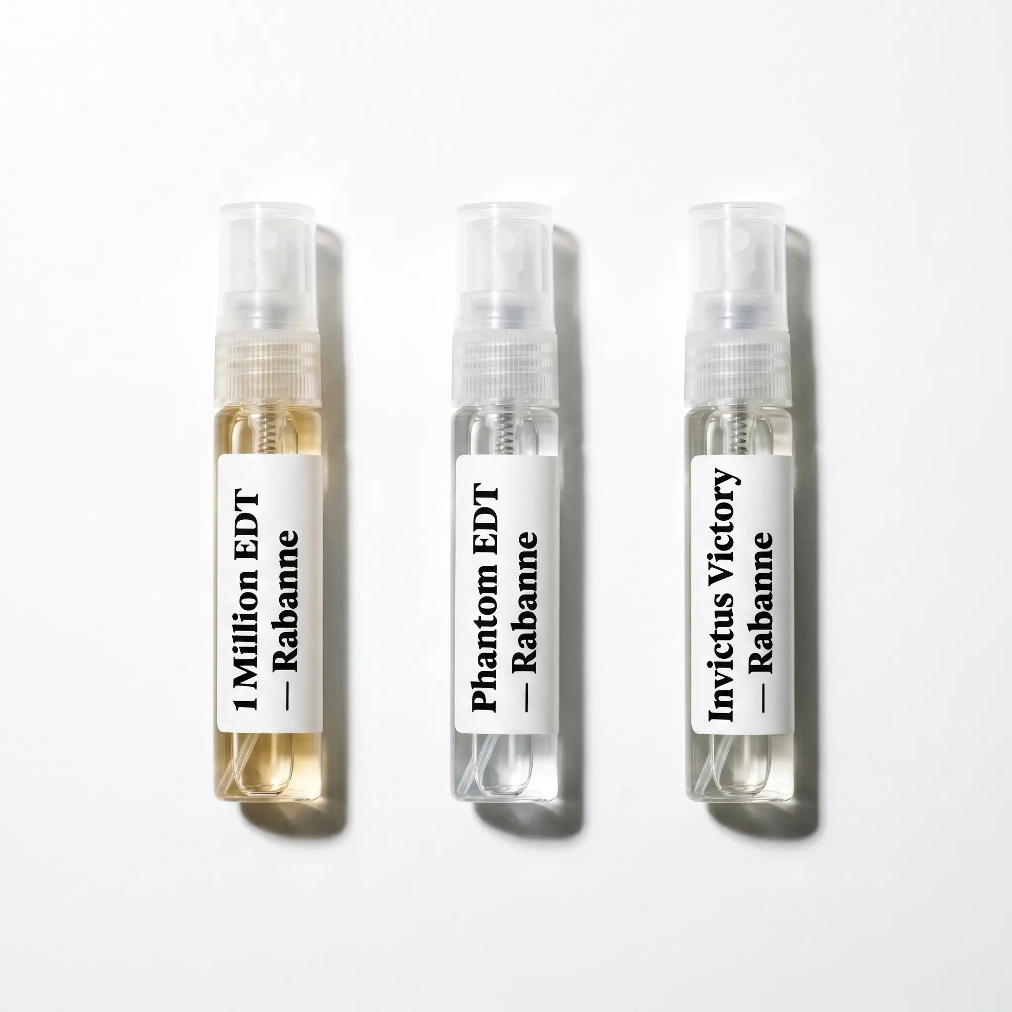 Rabanne 1 Million EDT, Phantom EDT and Invictus Victory 5ml decants — The Old Spice Upgrade
