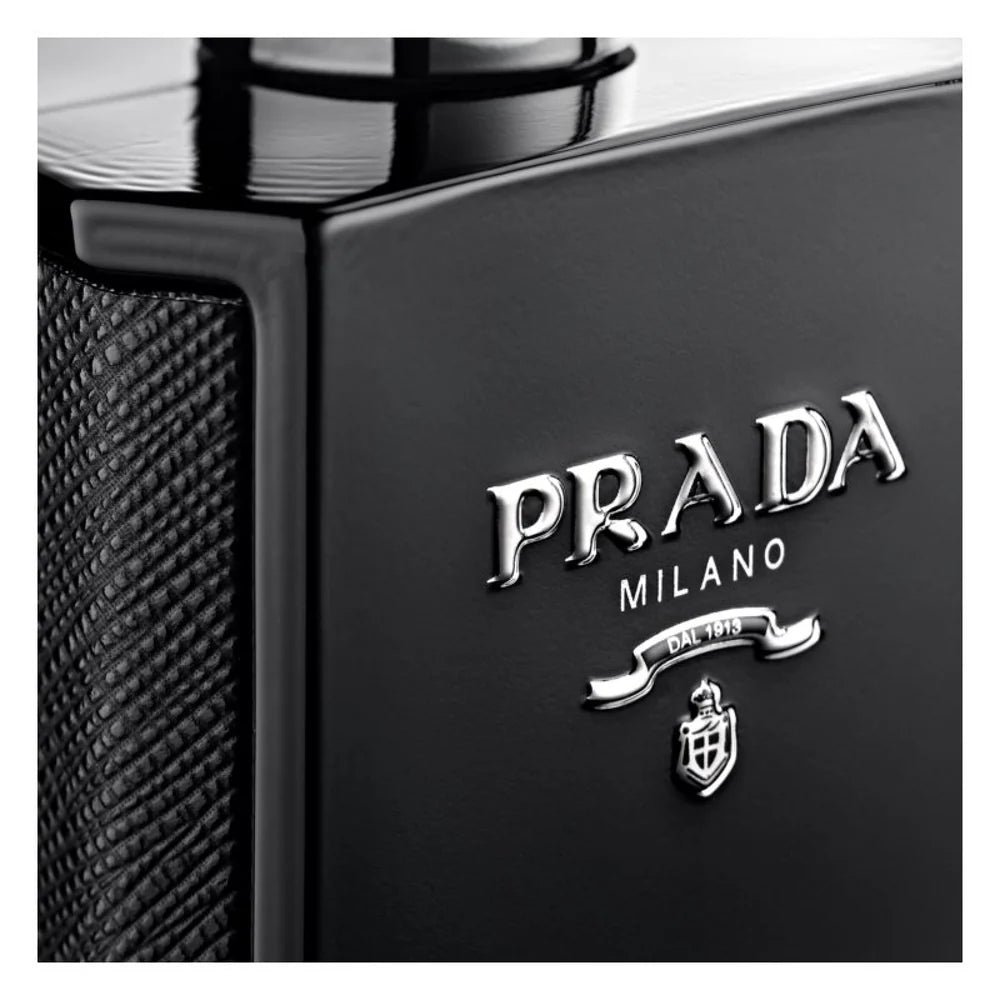 Close-up of a Prada Milano product with logo