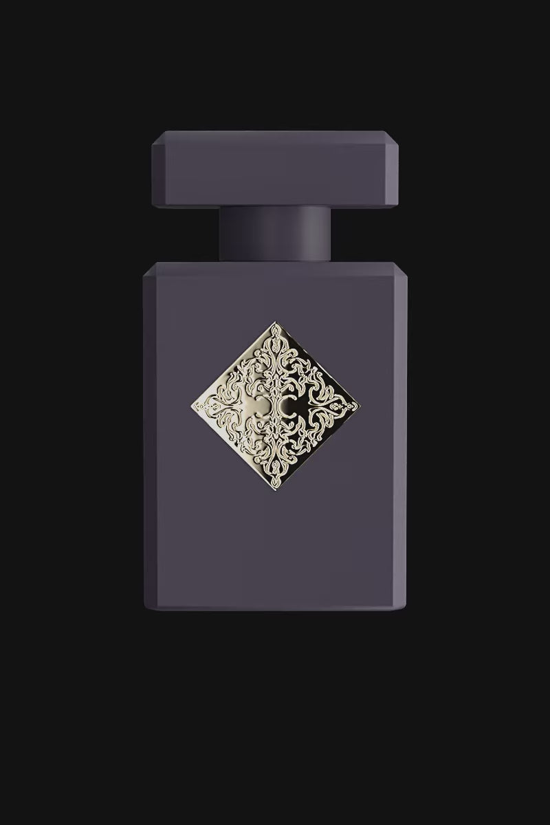 Initio Side Effect EDP bottle in matte black with gold emblem, a niche oriental spicy fragrance for men and women.