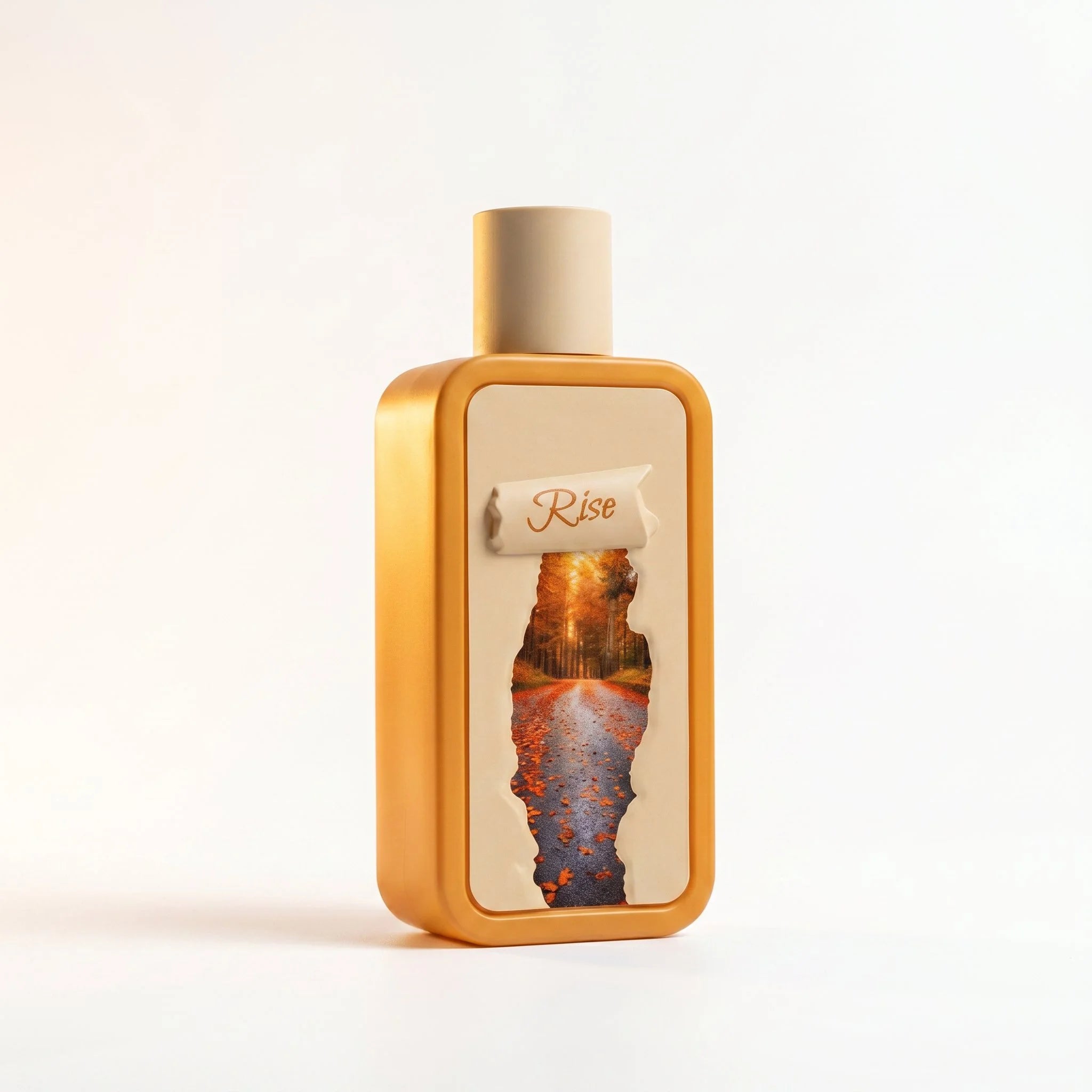 RiiFFS Seasons Rise EDP bottle with autumn road scene label on white background