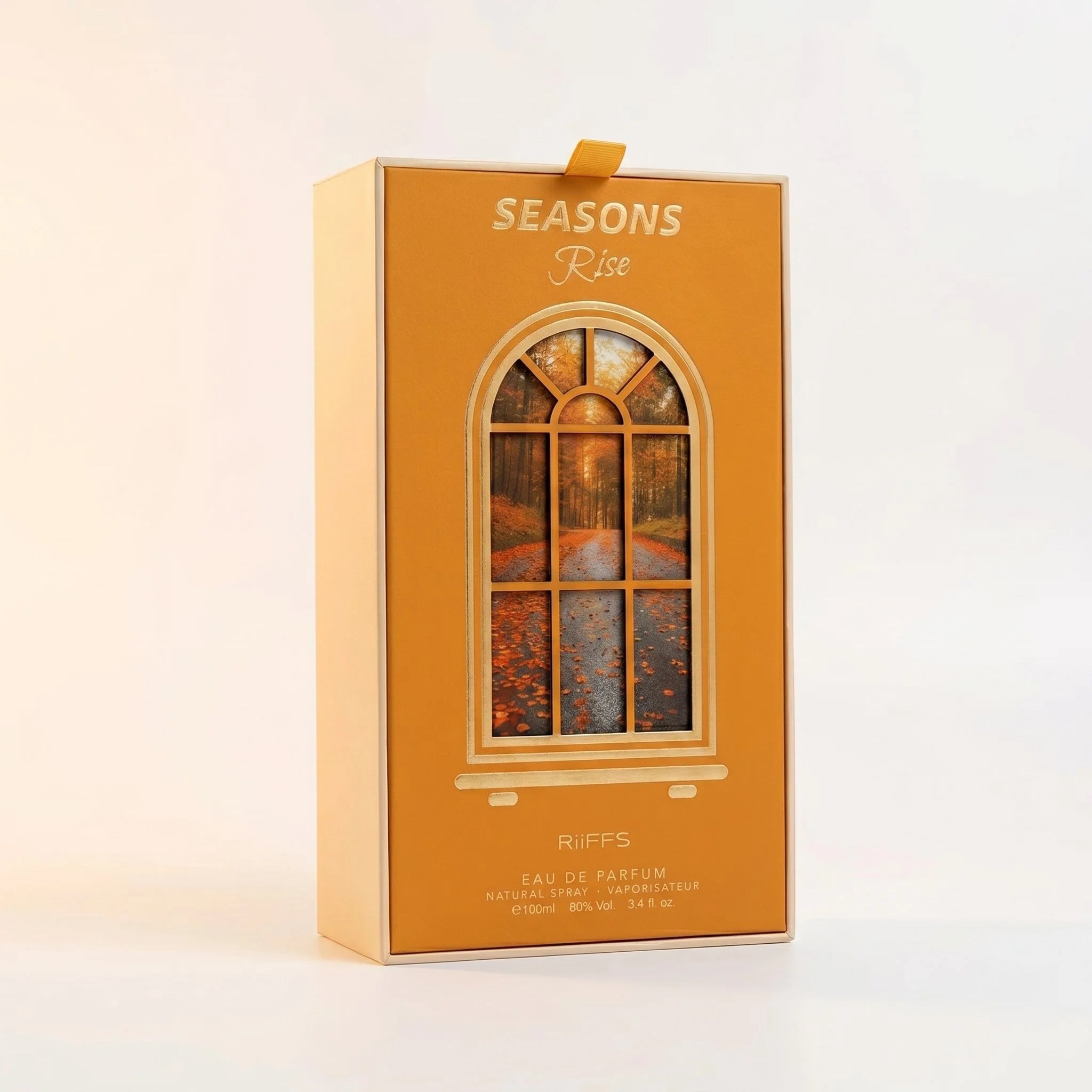 RiiFFS Seasons Rise Eau de Parfum 100ml box with autumn forest window design
